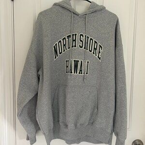 Brandy Melville/John Galt Grey Oversized North Shore Hawaii Hoodie ISZ